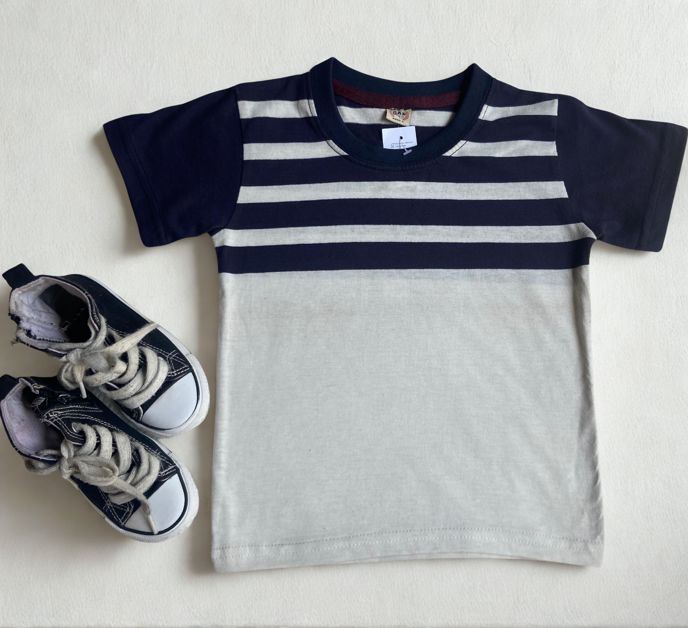 Nautical Vibes – Navy Stripe Tee