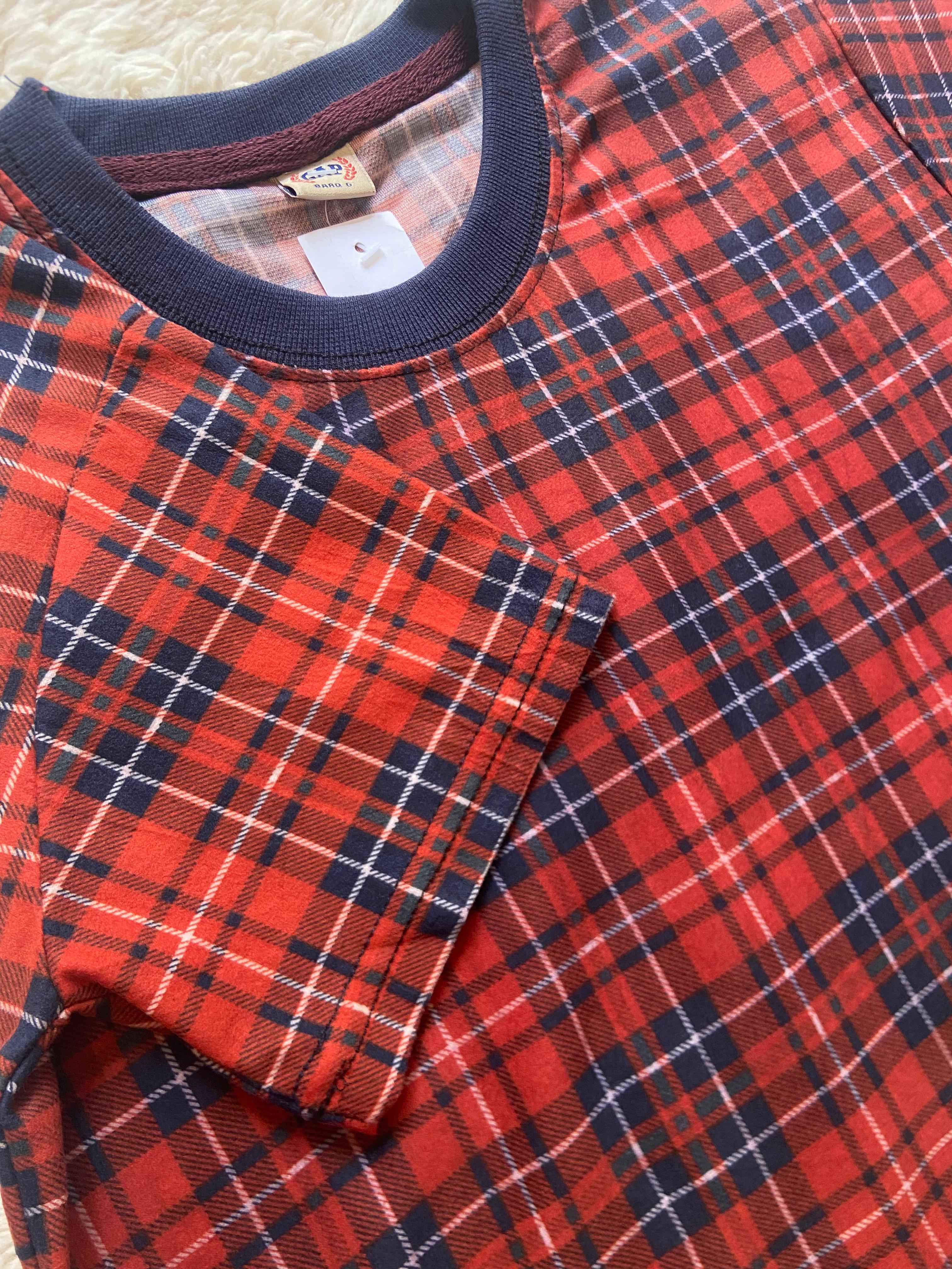 Kids’ Stylish Plaid Shirt – Red & Navy