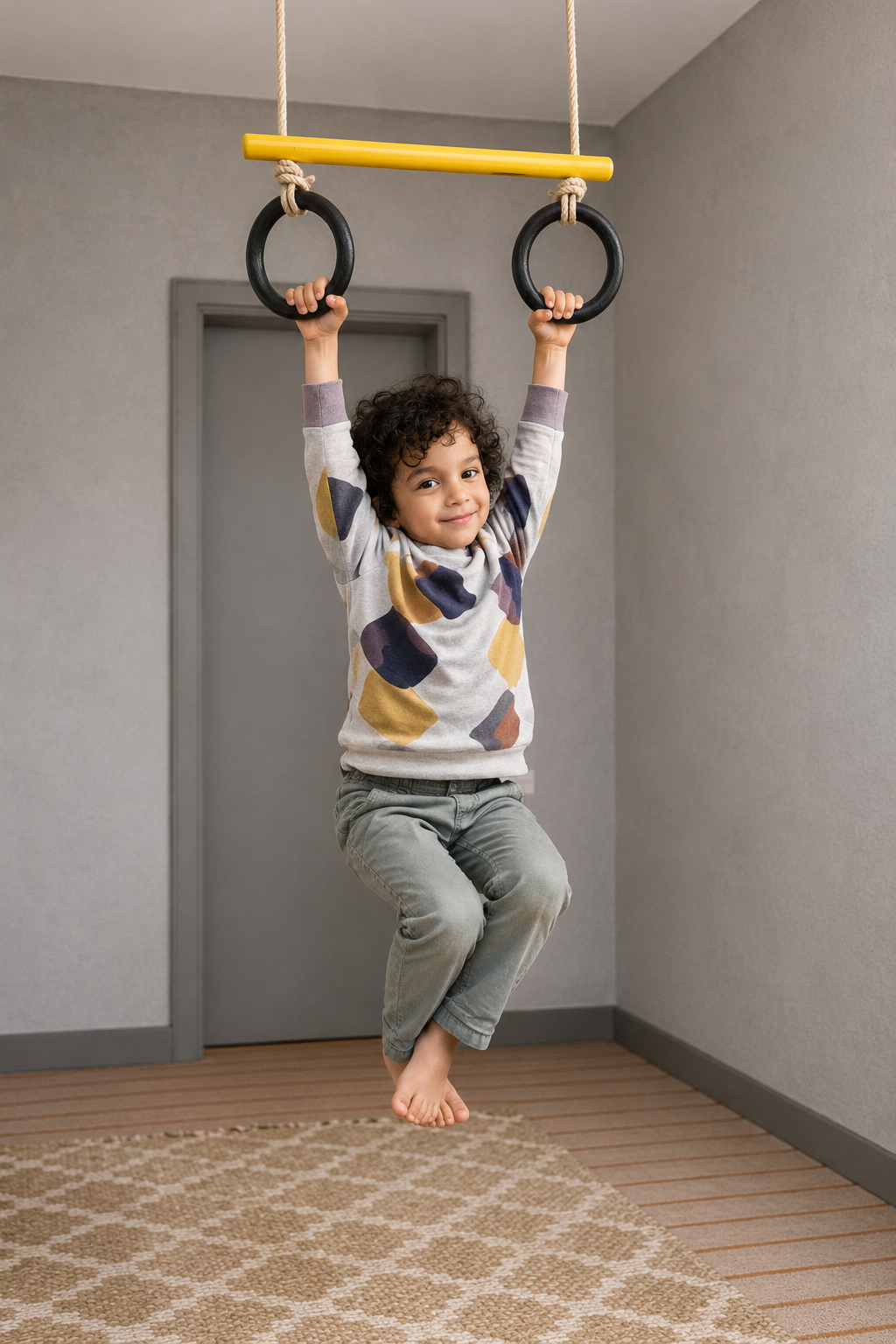 Montessori Indoor Trapeze Rings for Kids