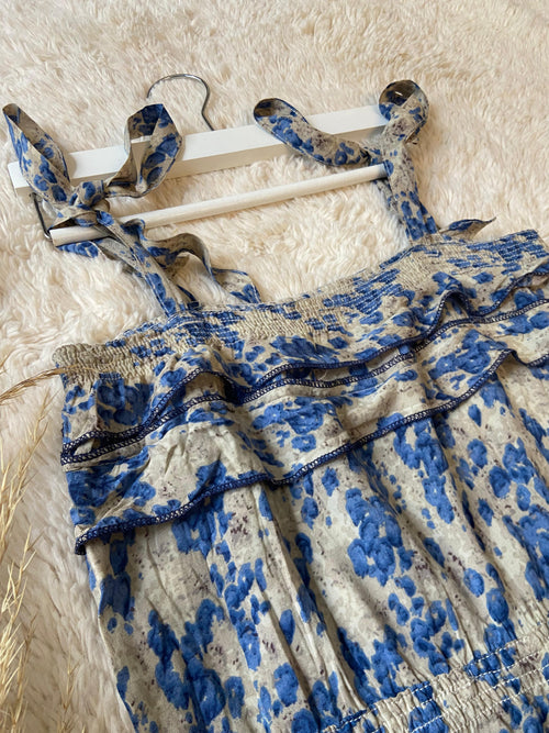 Blue Blossom Ruffle Jumpsuit