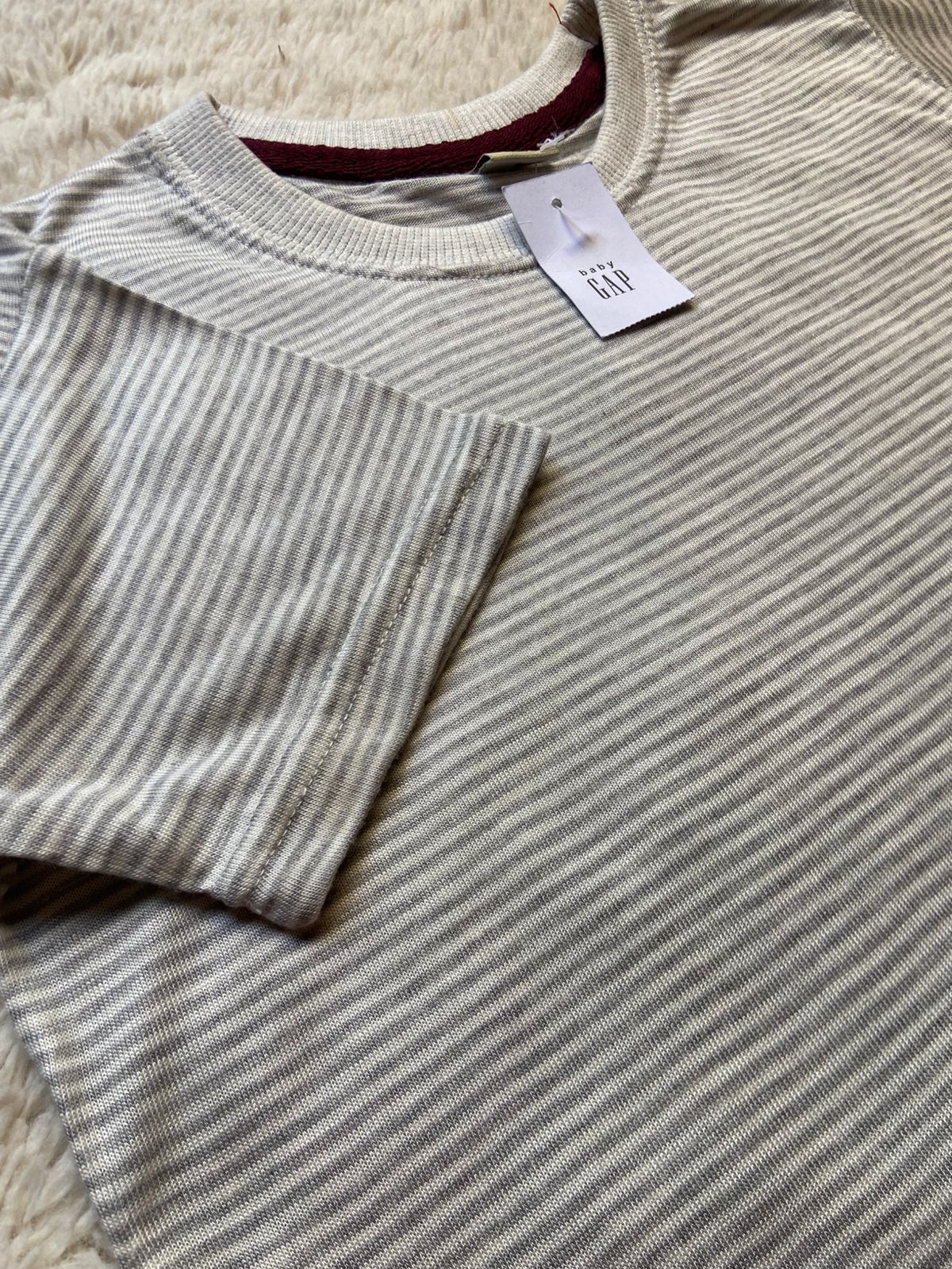 Cool Stripes Tee – Grey & White Classic