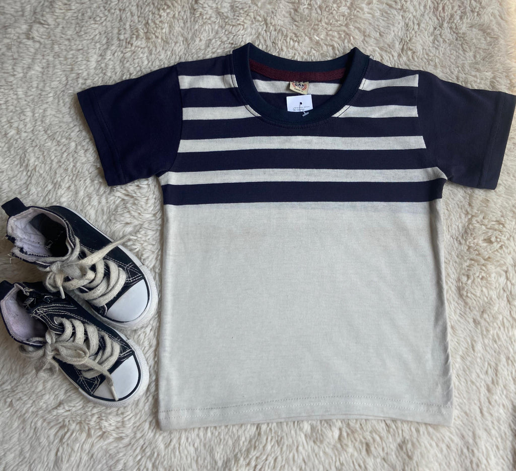 Nautical Vibes – Navy Stripe Tee