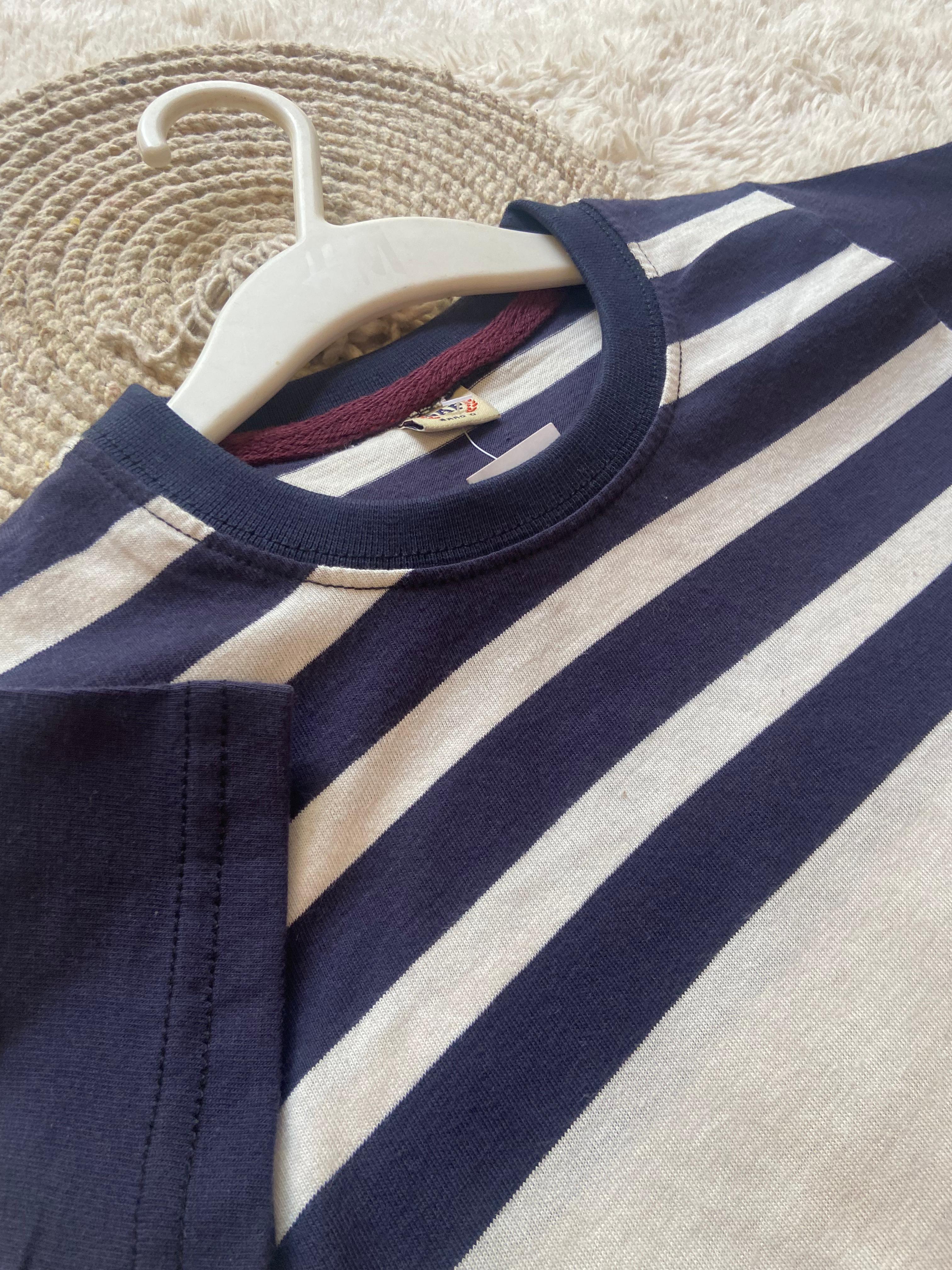 Nautical Vibes – Navy Stripe Tee