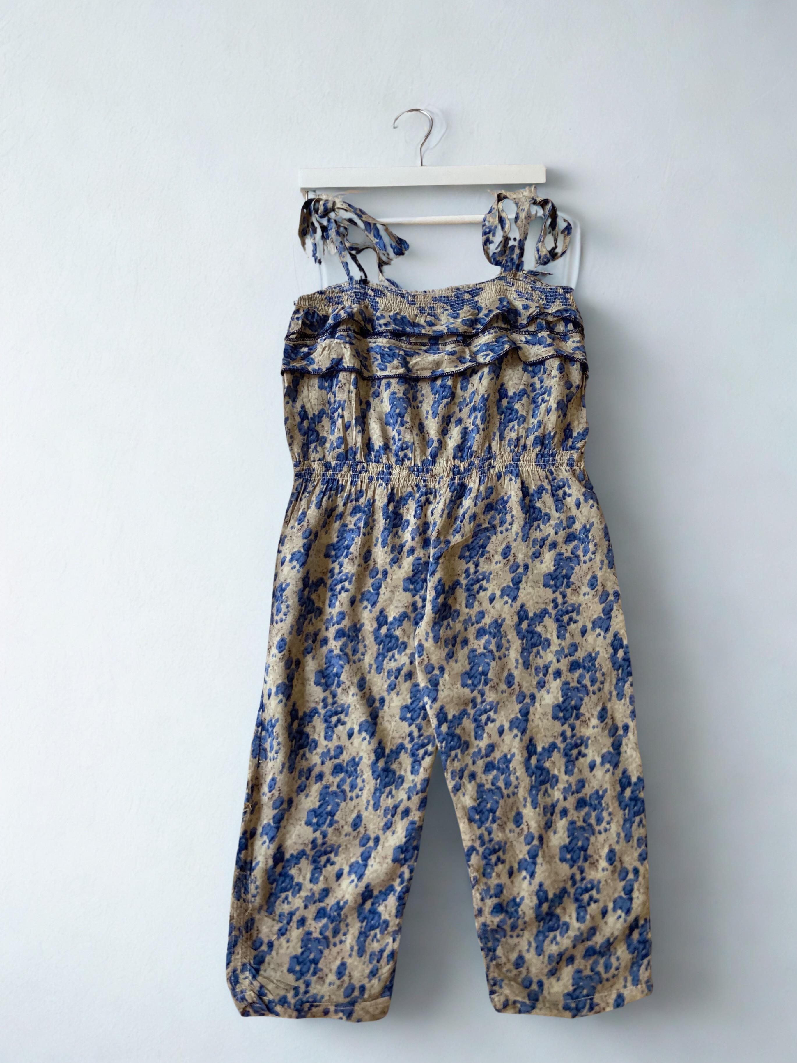 Blue Blossom Ruffle Jumpsuit
